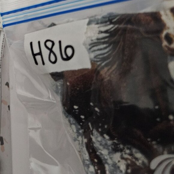 Handmade Horse Print Childrens Vest Western Motif Grey Back Panel Yarn Tail 1-2y - Picture 9 of 9